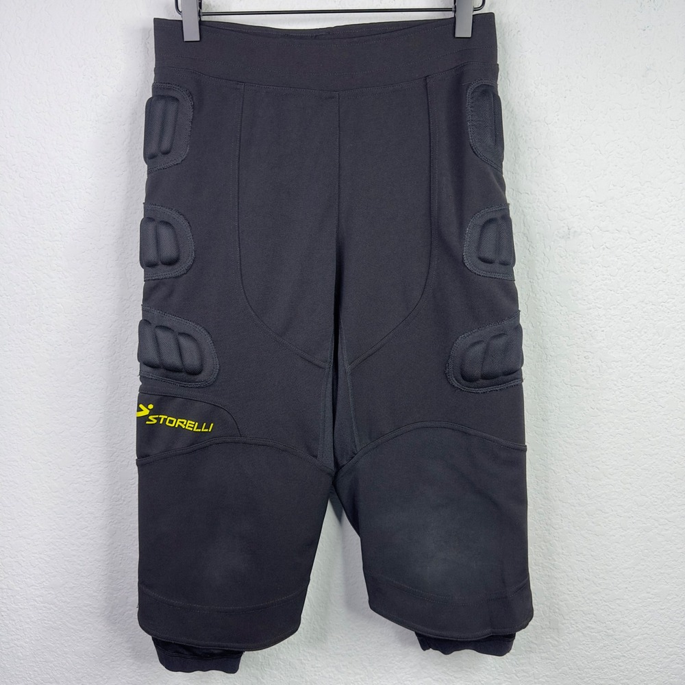 Storelli‎ BodyShield Goalkeeper Shorts Mens S Black Padded Compression Soccer